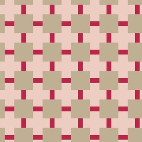 Plaid Viva Magenta Pale Khaki and Pale Dogwood