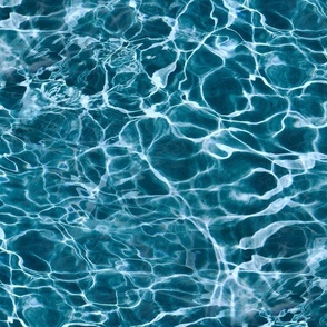 Teal Ripples in Wavy Water