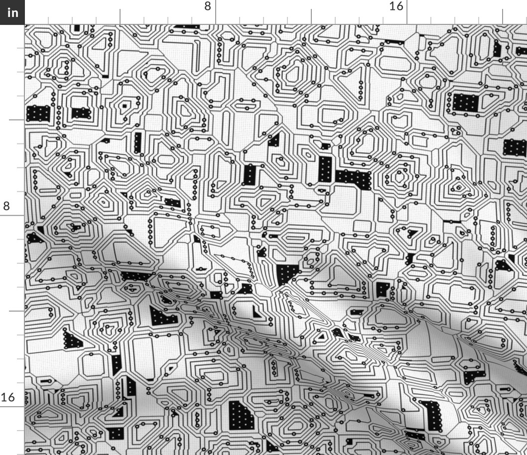 Circuit Board in Black and White