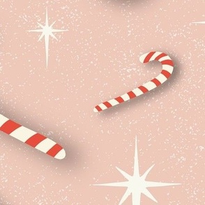 Candy Cane Dreams Christmas Pink Jumbo Scale