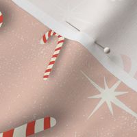 Candy Cane Dreams Christmas Pink Large Scale