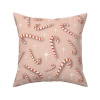 Candy Cane Dreams Christmas Pink Large Scale