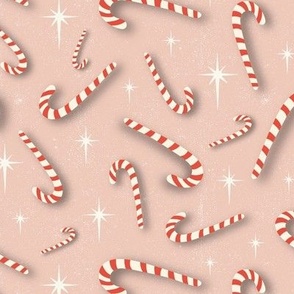 Candy Cane Dreams Christmas Pink Regular Scale