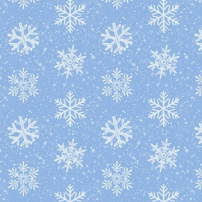 Snowflakes Baby Blue - small scale