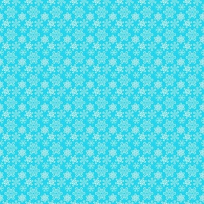 Lacy Snowflakes 2x2 turquoise