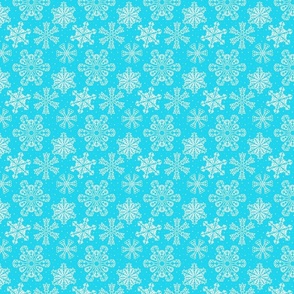 Lacy Snowflakes 4x4 turquoise