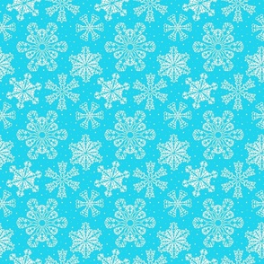 Lacy Snowflakes 6x6 turquoise