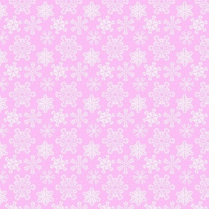 Lacy Snowflakes 4x4 light pink