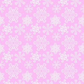 Lacy Snowflakes 6x6 light pink