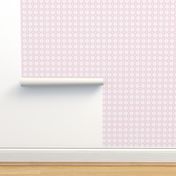 Baby Pink and White Gingham Check with Center Bunny Medallions in Pink and White