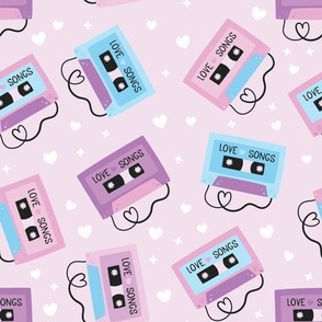 (M Scale) Love Songs Valentine Mix Tapes on Light Pink