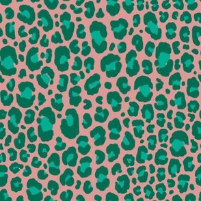 Leopard Print - Pink and Green
