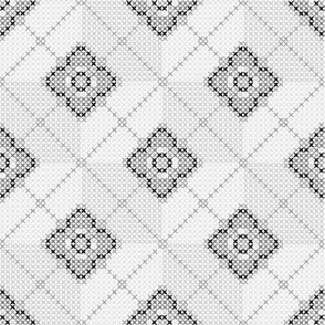 La Douceur du Foyer | Home Sweet Home | Cross Stitch Version! | Flower in Black and White
