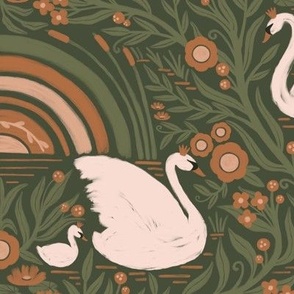 Garden Swans // LARGE