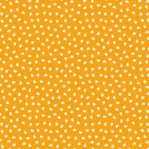 Off white swirl polka dots on yellow background coordinate with Emperor Penguins MEDIUM Scale