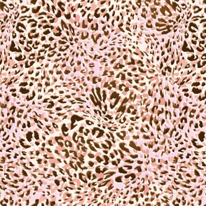 Leopard Print - Boho Pink Cream Brown