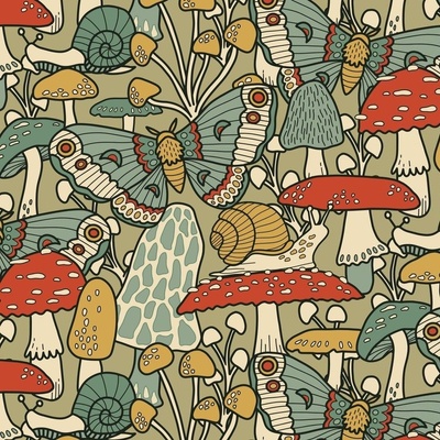 Mushroom Fabric, Wallpaper and Home Decor | Spoonflower