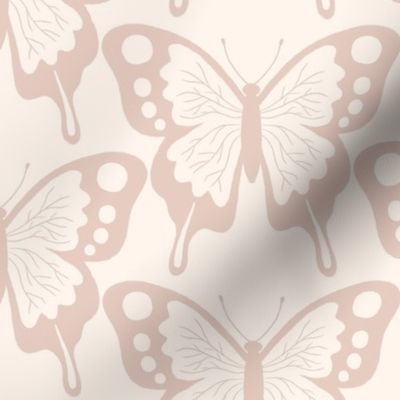 butterflies - blush pink