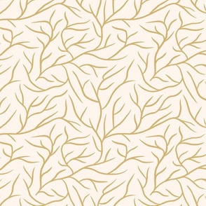 hand drawn flowing vines - gold