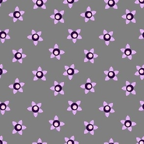 Poisonous Belladonna berries in digital lavender violet on grey Extra Small scale