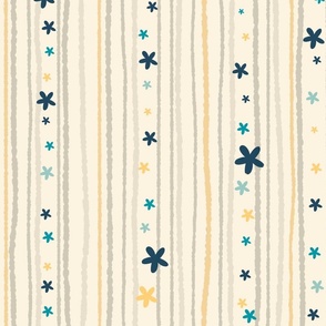 Regular scale // Stripes and Starfish // Neutral Ivory Ecru // Cute Dip