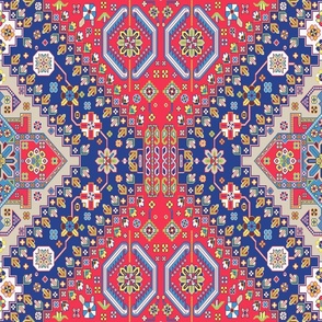 kazakh traditional Rug pattern 