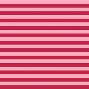 Bigger Scale Horizontal Stripes Viva Magenta and Pink