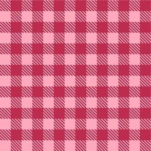 Bigger Scale Viva Magenta and Pink Gingham Checker Plaid