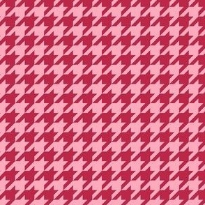 Small Scale Houndstooth Viva Magenta and Pink