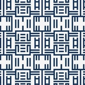 geometric chinoiserie porcelain blue | small