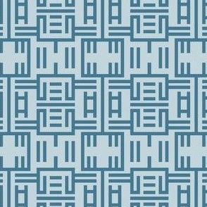 geometric chinoiserie teal blue | small