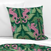 Tiger Damask/green and custom pink/jumbo scale