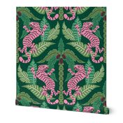 Tiger Damask/green and custom pink/jumbo scale