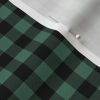 1/2 Inch Geen Buffalo Check | Half Inch Checkered Green and Black