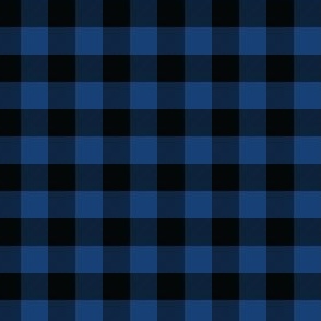 1/2 Inch Blue Buffalo Check | Half Inch Checkered Blue and Black
