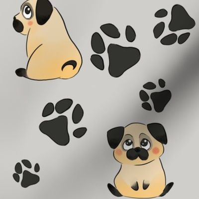 Cartoon Pug dog