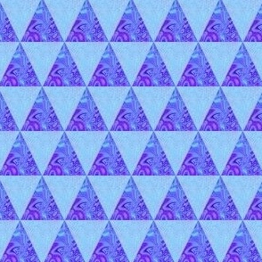 CSMC3  -  Marbled  Isosceles Triangle Dance in Purple and Blue - Basic Layout - 1/2 inch repeat - half inch repeat