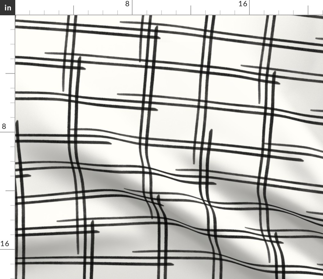 ( large ) Inky, CHECK, stripe, grid, 