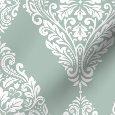 liana damask pattern-sage