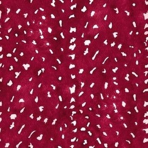 Faux Deer Hide Skin in Viva Magenta - Small Scale - Spots Shibori Red PantoneCOTY2023 2023
