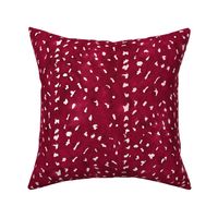 Faux Deer Hide Skin in Viva Magenta - Medium Scale - Spots Shibori Red PantoneCOTY2023 2023