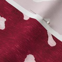 Faux Deer Hide Skin in Viva Magenta - Large Scale - Spots Shibori Red PantoneCOTY2023 2023