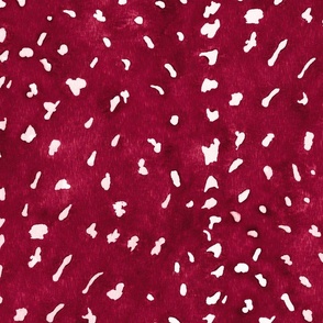 Faux Deer Hide Skin in Viva Magenta - Large Scale - Spots Shibori Red PantoneCOTY2023 2023