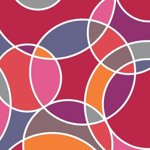 creative dream - inspiring viva magenta circles - equilibrium - vibrant abstract wallpaper