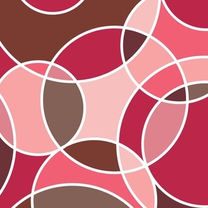 creative dream - inspiring viva magenta circles - family ties - vibrant abstract wallpaper