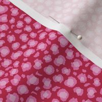 Leopard Spots Print - Medium Scale - Viva Magenta Background and Pinks Bright Animal Print