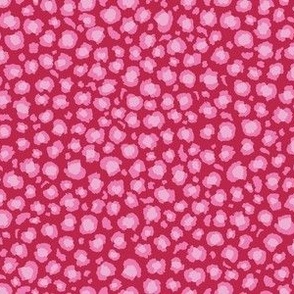 Leopard Spots Print - Medium Scale - Viva Magenta Background and Pinks Bright Animal Print