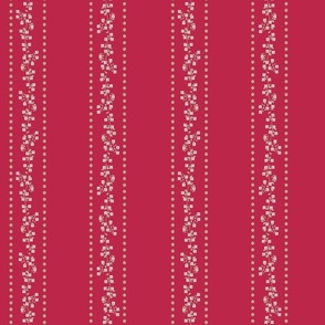 viva magenta floral stripe