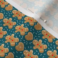 Gingerbread on Teal 