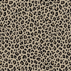 ★ LEOPARD PRINT in PALE KHAKI ★ Tiny Scale / Collection : Leopard spots – Punk Rock Animal Print 